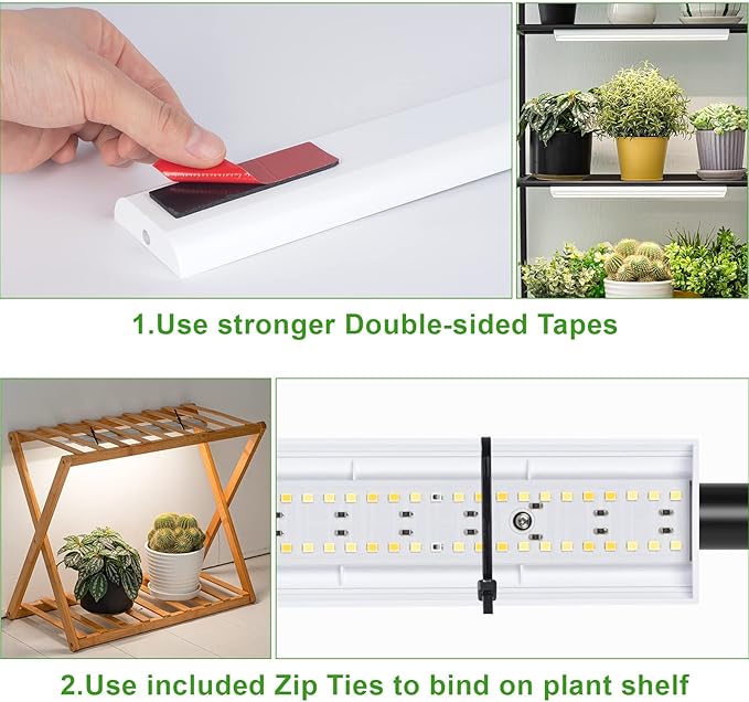 FOXGARDEN Grow Light, Full Spectrum Plant Light Strip for Indoor Plants, 288 LED Bright Grow Lamp with Auto On/Off Timer 4/8/12H, 3 Switch Modes, 10 Dimmable Brightness, 3 Packs