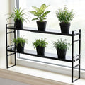 2pcs Expandable Window Sill Plant Shelf, Narrow Expandable Window Shelf for Plants Kitchen Sink Organizer Stackable Shelves for Kitchen Counter, Windowsill Plants, Bathroom Vanity