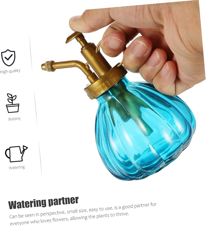 Milisten 2pcs Retro Glass Plant Mister Spray Bottle Ergonomic Design for Precise Watering of and Bonsai Sprayers Gold Bronze Nozzles for Indoor Plant Care