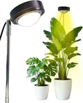 Plant Grow Light,yadoker LED Growing Light Full Spectrum for Indoor Plants,Black Magnifying Glass Plant Lights,Height Adjustable, Automatic Timer, 5V Low Safe Voltage,Idea for Large