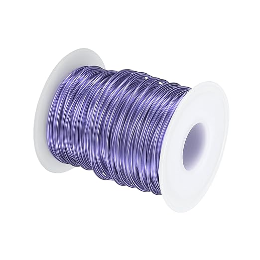 HARFINGTON Bonsai Wire Anodized Aluminum Training Wire Roll 1.5mm/15 Gauge 98ft Length Bendable Bonsai Tree Wire for Garden, Horticulture, Landscape, Planting, Purple