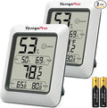 TempPro TP50 2 Pieces Digital Hygrometer Indoor Thermometer Room Thermometer and Humidity Gauge with Temperature Humidity Monitor(Previously ThermoPro)