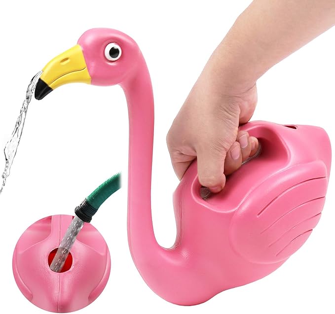 Galashield Plant Watering Can Indoor Outdoor Pink Flamingo 0.4 Gallons