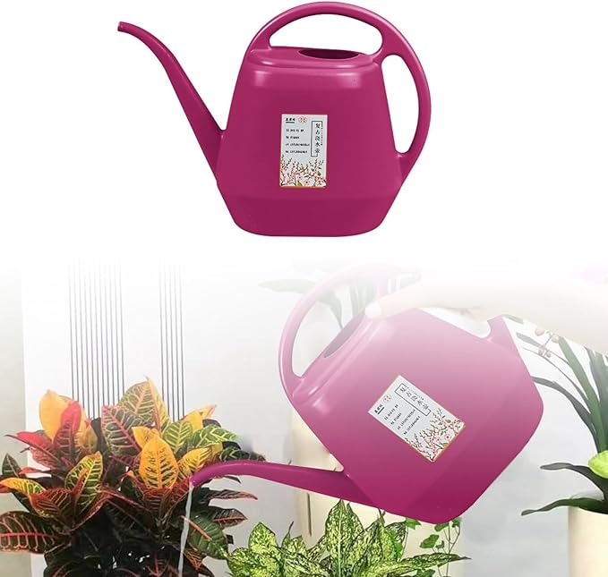 1 Gallon Long Spout Plastic Watering Can with Handle Lightweight Large Watering Can for Garden Flower House Office Indoor Plants Succulent Bonsai