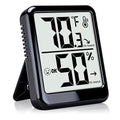 Room Thermometer Indoor Hygrometer Humidity Meter Gauge Digital Temperature and Humidity Sensor Monitor for Home Office House Pets Plants - AAA Battery Included