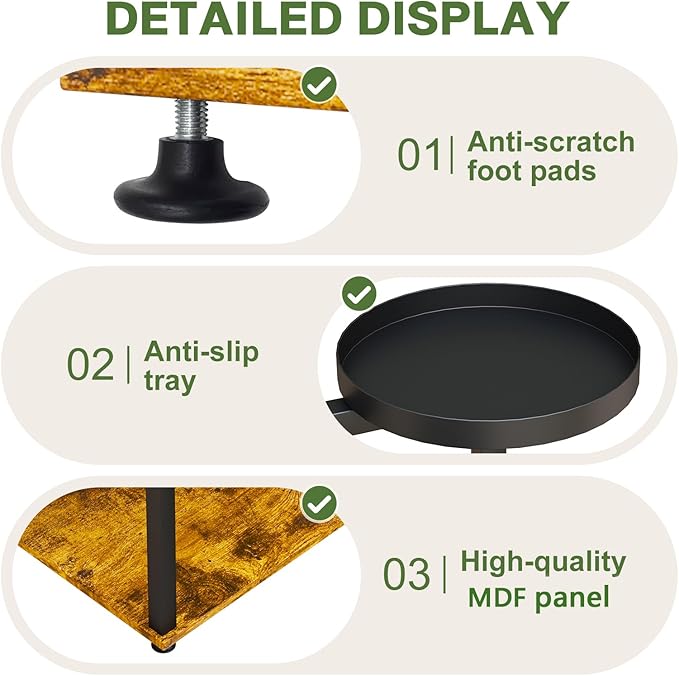 Plant Stand 6 Tier Indoor Metal Plant Shelf for Multiple Plants Corner Tall Flower Holders for Living Room Bedroom Patio Balcony, Black (6 Tier-Extra Large-Black+Rustic Brown)