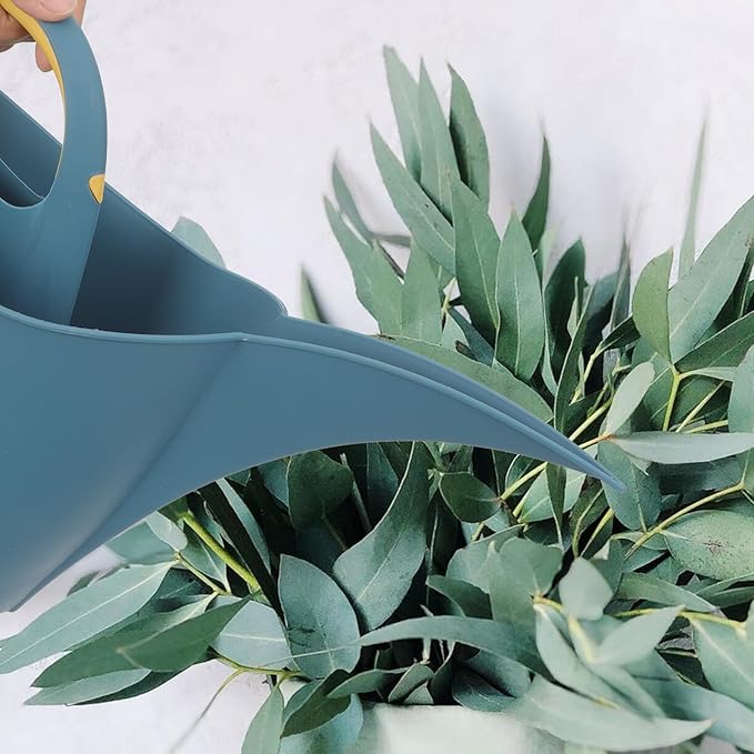 INOOMP Long Spout Watering Can with Handle 2l Plastic Watering Pot for Indoor and Outdoor Plants Gardening Tool Navy Blue