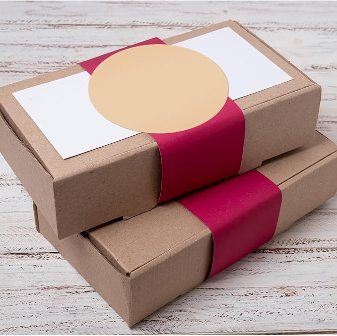 Khaki Circle Thermal Labels Vinyl 3 Inch Self-Adhesive Round Stickers Roll Waterproof Printer Decals Name Tag for QR Code DIY Office Address 500 PCS