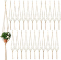 Newwiee 20 Pcs 48 Inches Macrame Plant Hangers Jute Rope Plant Holder Plant Hanger Indoor Rope Plant Hanger for Home Indoor Outdoor Garden Planter Flower Pot Holder Basket