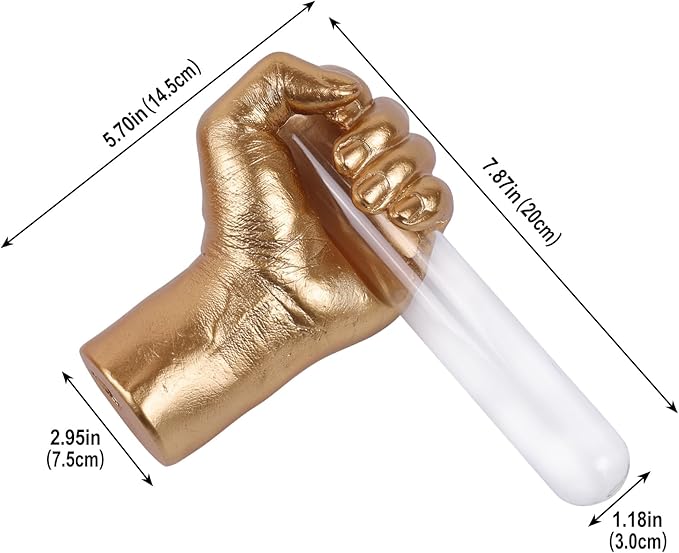 Hand Wall Vase, Gold Hand Sculpture for Kinetic Art,Unique Wall Spooky Hand Decor, Hanging Vase for Unique Decoration in Living Rooms, Entrance and Room,Palmistry vase Statue (Gold)