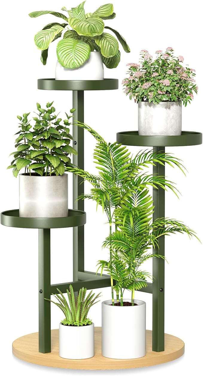 3 Tiered Tall Plant Stand for Multiple Plants Corner Display Rack Tiered Flower Stand Plant Table for Living Room Balcony Garden Patio