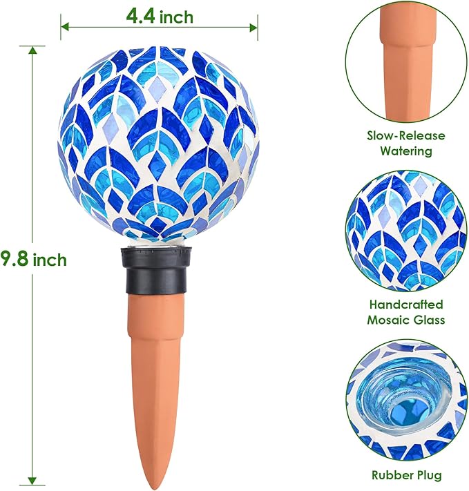 Plant Watering Globe Large Self Watering Globes 2 Pack for Indoor Outdoor Plants Self Watering Planter Insert Watering Devices for Plant Lover Gifts