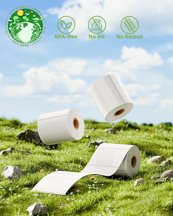 M110 Thermal Labels 1"x2.63"(25x67mm), Compatible with Phomemo M100/M110/M220/M221/M150/M160, M250/M260 Labels Maker, Waterproof Thermal Sticker Paper for Small Business, Home Tag, Mailing, Address