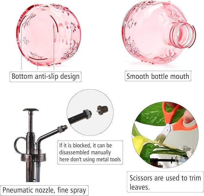 XXXFLOWER Glass Plant Mister Spray Bottle+ Plant Terrarium Propagation Stations