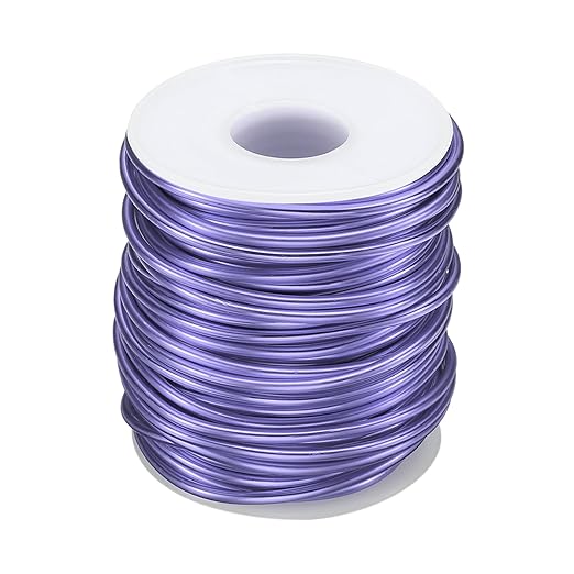 HARFINGTON Bonsai Wire Anodized Aluminum Training Wire Roll 2.5mm/10 Gauge 66ft Length Bendable Bonsai Tree Wire for Garden, Horticulture, Landscape, Planting, Purple