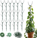 18 Pack Adjustable Plant Support Pole, Indoor & Outdoor Houseplant Stem Support, Adjustable Plant Support Stakes with Clamps, Garden Accessories for Monstera, Pothos, Replacement for Plant Stakes