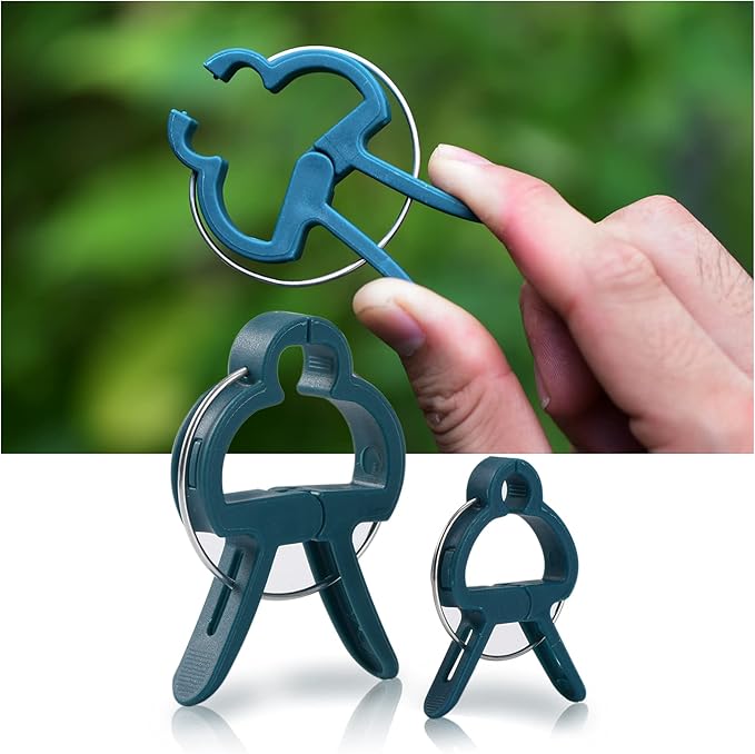 PERSZEN Plant Support Clips, 120 PCS Gentle Flower Plant Clamps for Supporting Vine Climbing Plants, Gardening Lever Loop Gripper Clips Help Stems Vines Grow Straight Upright, 2 Sizes in one Pack