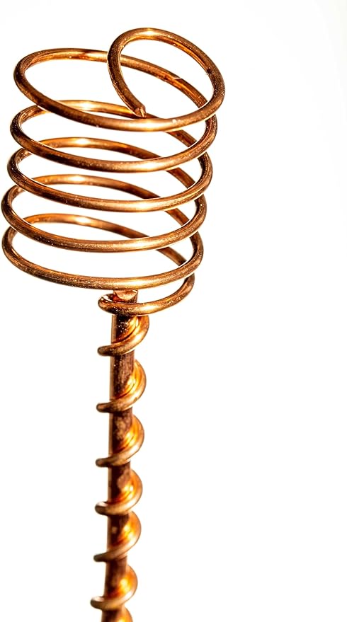 Electroculture Grows 24" Long Solid Copper Forever Stake Traditional Plant Stakes Pack of 5 - Wrapped with Pure Solid Copper Wire