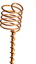 Electroculture Grows 24" Long Solid Copper Forever Stake Traditional Plant Stakes Pack of 5 - Wrapped with Pure Solid Copper Wire