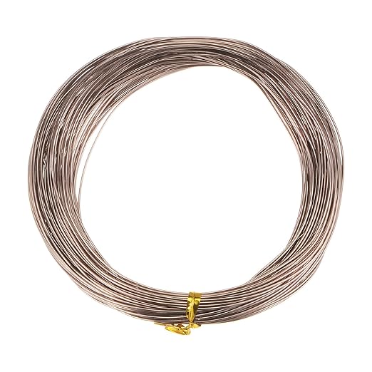 HARFINGTON Bonsai Training Wire 0.8mm Total 20mm 66 Feet Anodized Aluminum Wire Corrosion Resistant Garden Wire for Plants Bonsai Trees Shaping Bending Indoor, Brown