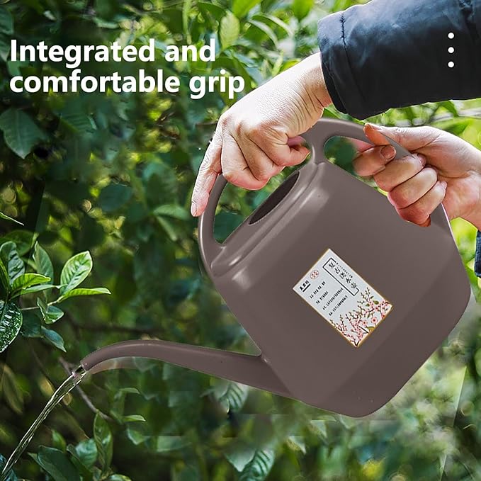 1 Gallon Long Spout Plastic Watering Can with Handle Lightweight Large Watering Can for Garden Flower House Office Indoor Plants Succulent Bonsai