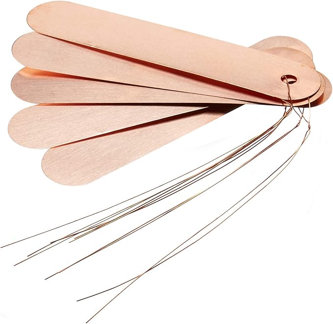 Bosmere Permanent 4-Inch Long Copper Tags with Copper Ties, 20-Pack