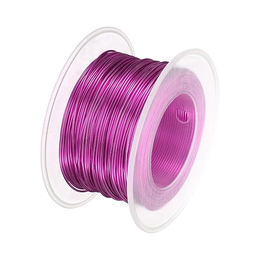 HARFINGTON Bonsai Wire Anodized Aluminum Training Wire Roll 0.8mm Gauge 98ft Length Bendable Bonsai Tree Kit for Garden, Horticulture, Landscape, Planting, Dark Pink