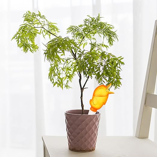 6 Pack Self Watering Spikes Bird Shaped Plant Watering Devices for Indoor Outdoor Plants 80ml Vacation Plant Waterer Stakes Self Watering Planter Insert for Potted Houseplants Garden