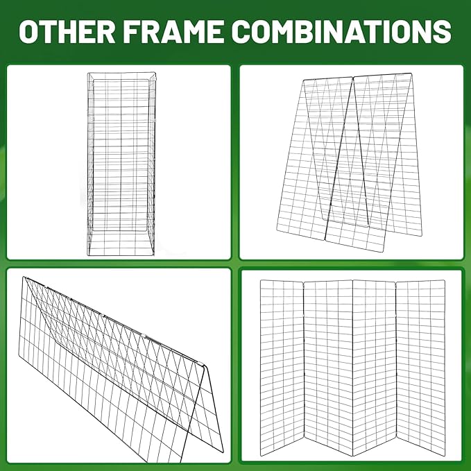 48" H x 34" L Cucumber Trellis for Garden A Frame, Garden Trellis for Climbing Plants Outdoor for Raised Bed(2 Packs)