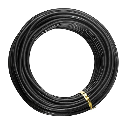 Bonsai Training Wire, 4mm x 32.8 ft Anodized Aluminum Floral Plant Training Wire Bendable Metal Stems Accessories for Gardening Branch Fixing Crafts (Black)