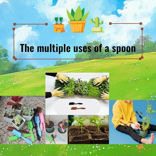 10Pcs Yueeer Mini Shovel,Plastic Mini Gardening Shovel Spoons Soil Scoops,Succulent Sand Scoops/Coffee Beans，Small Mini Potting Scoop Plant Flower Cultivation Digging Transplanting Tools (5-Colors)