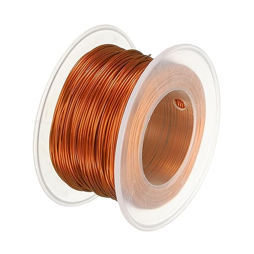HARFINGTON Bonsai Wire Anodized Aluminum Training Wire Roll 0.8mm Gauge 98ft Length Bendable Bonsai Tree Wire for Garden, Horticulture, Landscape, Planting, Reddish Orange