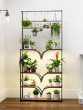 Plant Stand Indoor with Grow Lights - 78" Tall Metal Plant Rack with Adjustable Shelf, Large Flower Shelf for Living Room, Corner Display