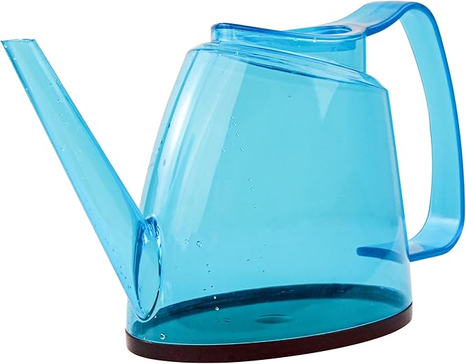 1.5L Plastic Blue Watering Can with Long Spout & Wide Oval Mouth, Comfort Grip, Indoor Outdoor Plant Watering Pot for Garden Flowers & Houseplants