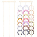 Headband Holder Organizer for Girl,Macrame Hairband Storage for Women,Boho Hair Hoop Display Hanging Hair Accessories Organizer Bedroom College Dorm Decor Wall Door