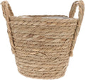 Manufactured Seaweed Material Straw Flowerpot Flowerpot Bucket Retro Storage Basket Ideal for Indoor Flower Plants