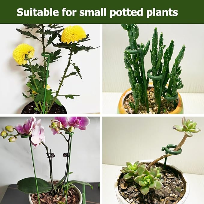 Pack of 30 Small Plant Stakes for Indoor Plants 6.7 Inches Single Stem Plant Support Stakes for Phalaenopsis/Orchid Flower/Succulent