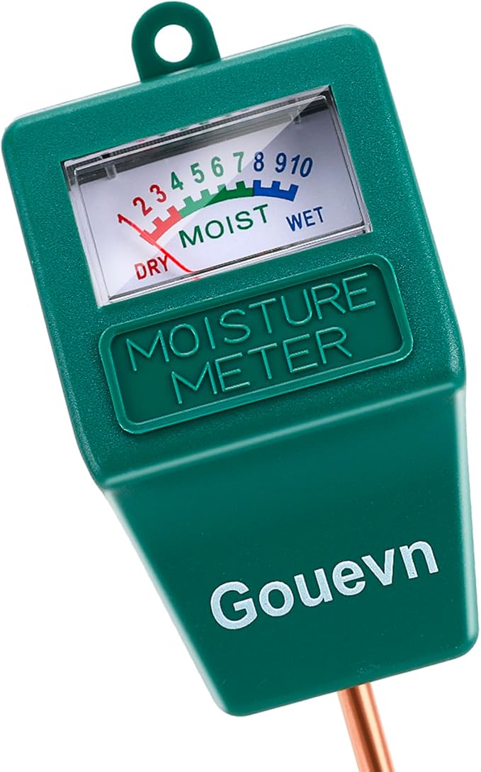Gouevn Soil Moisture Meter, Plant Moisture Meter Indoor & Outdoor, Hygrometer Moisture Sensor Soil Test Kit Plant Water Meter for Garden, Farm, Lawn (No Battery Needed)