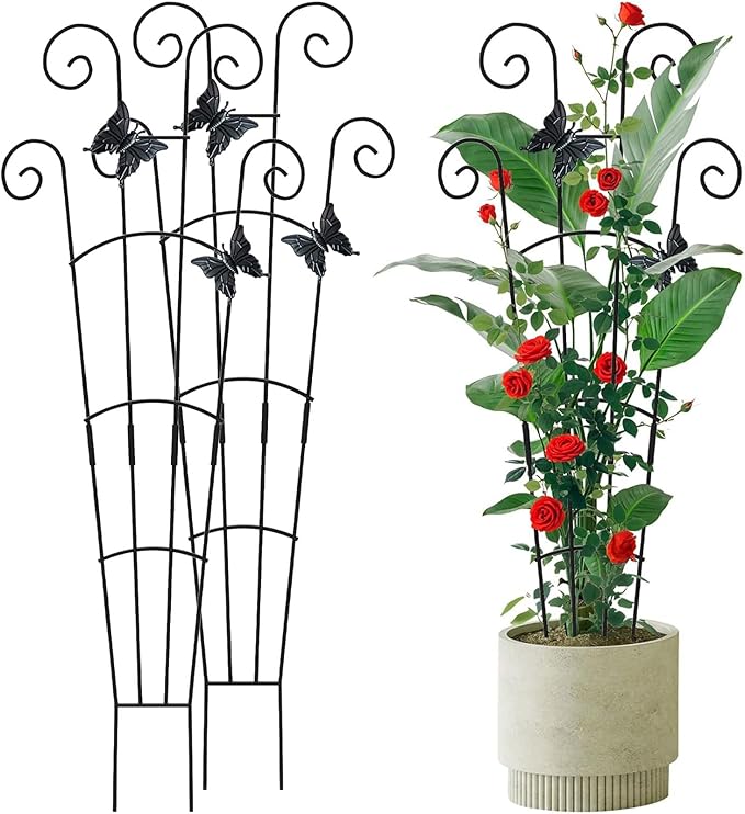Metal Garden Stake for Potted Climbing Houseplants Supported Indoor Outdoor Metal Plant Indoor Stackable Plant Houseplant Small Supported for Potted