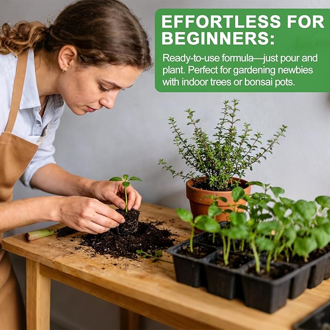 Organic Seed Starter Soil and Potting Mix 1qt ，100% Natural,Promotes Rapid Rooting & Germination