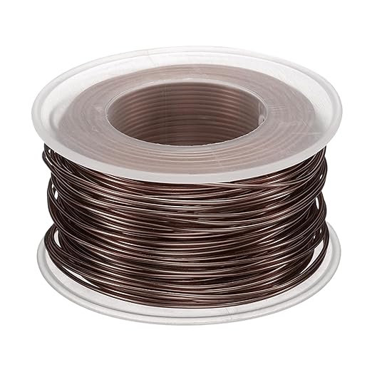 HARFINGTON Bonsai Wire Anodized Aluminum Training Wire Roll 1mm/18 Gauge 98ft Length Bendable Bonsai Tree Wire for Garden, Horticulture, Landscape, Planting, Brown