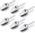 Mini Ice Scoop Set of 6, E-far 3 Ounce Stainless Steel Kitchen Scoops, Ideal for Candy/Ice Cube/Flour/Sugar/Coffee Bean/Protein Powder, Food Grade & Anti Rust, Easy Clean & Dishwasher Safe
