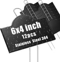 Landhoow 12 Pack Extra Large Metal Plant Labels 6" x 4" with 11'' Stake Stainless Steel Garden Markers Waterproof Memorial Plaques Weatherproof Plant Sign for Vegetable Herb Flower Greenhouse Outdoor