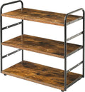 IBUYKE 3-Tier Bathroom Counter Organizer, Tray Countertop Storage Shelf, Kitchen Spice Rack Standing, Counter Standing Rack Cosmetic Holder, Rustic Brown TWJ001H