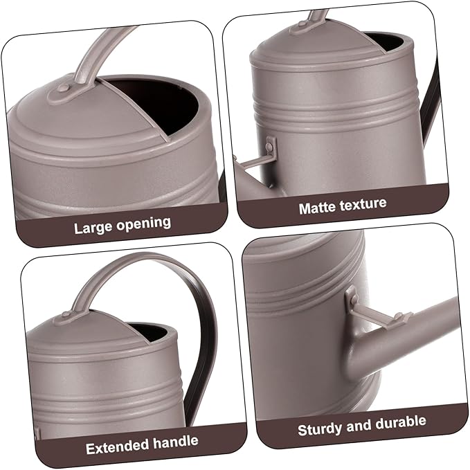 Generic Long Spout Watering Can Large Capacity Plastic Pot for Indoor Outdoor Plants Ergonomic Handle Energy-Saving Garden Tool for Home Use