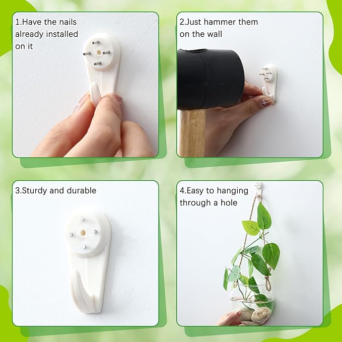 6 Pcs Wall Hanging Planter Glass Plant Pot Water Terrarium Containers Wall Vases for Flowers Air Hydroponic Propagation Glass Plant Holder Home Room Window Office(Oblate)