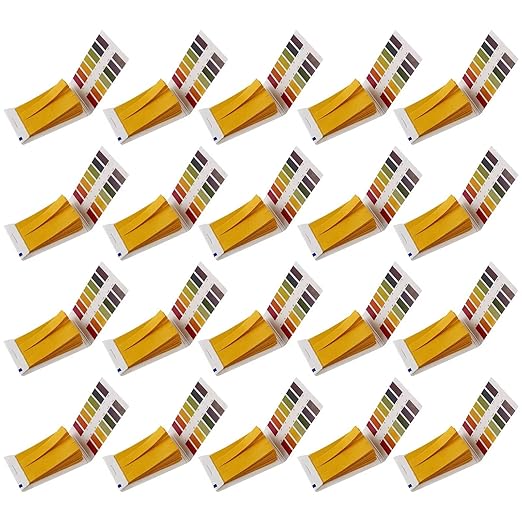 20-Pack pH Test Strips (1600 Total) - Universal 1-14 pH Range Litmus Paper for Water, Wine, Saliva, Soil, Urine, Diet Monitoring - Ideal for Soap Making (Sealed Packaging)