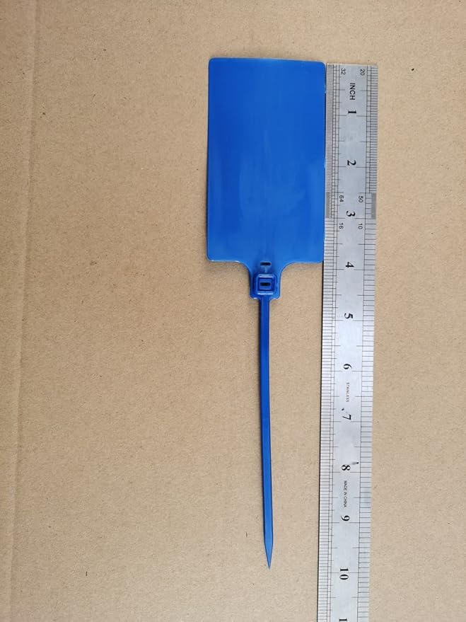 Plastic Seals Shipping Tags Logistics Use Big Sign Tie Large Label Tie, 255mm Total Length, Package of 100pcs (Navy Blue)