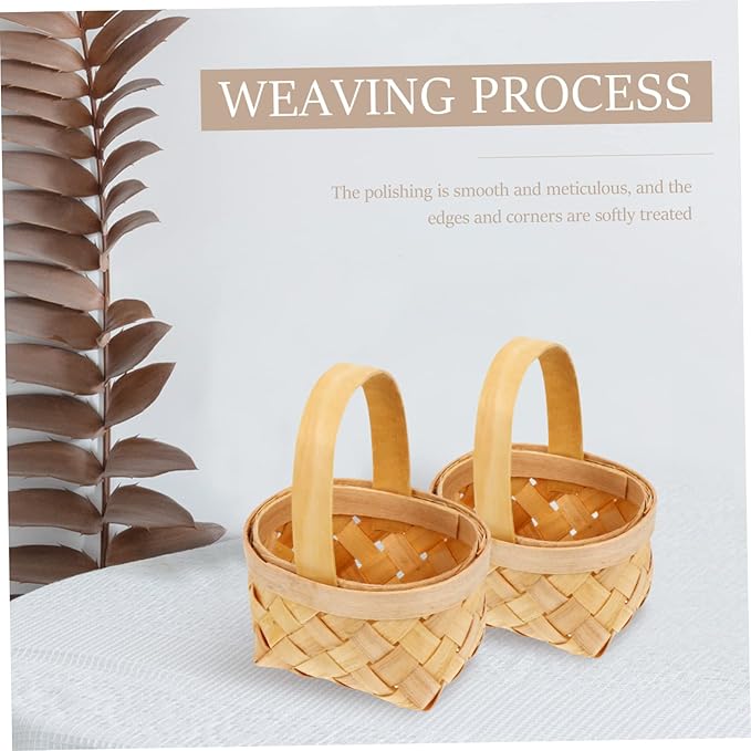Zerodeko 4sets Rattan Flower Basket Seagrass Woven Planter Wedding Baskets Jewelry Makeup Organizer Garden Indoor Outdoor Decor 4pcs*4