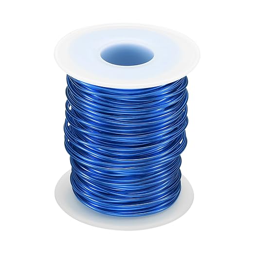 HARFINGTON Bonsai Wire Anodized Aluminum Training Wire Roll 1.5mm/15 Gauge 98ft Length Bendable Bonsai Tree Wire for Garden, Horticulture, Landscape, Planting, Blue